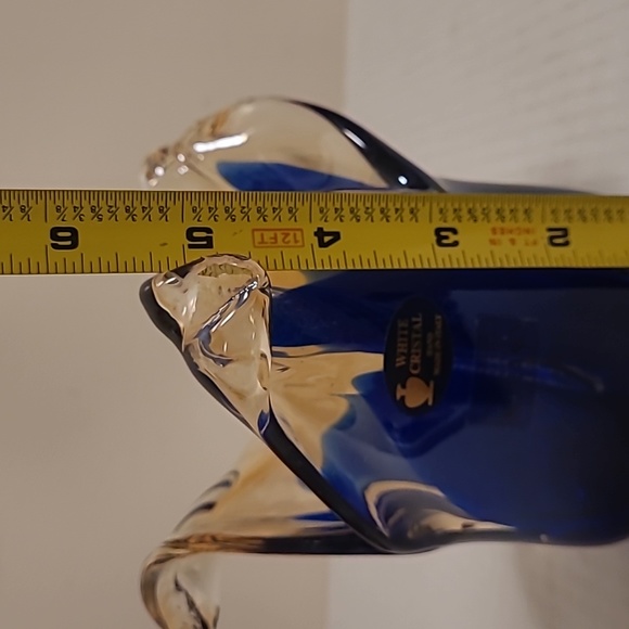 NWT White Cristal Murano Style Vase From Italy - Picture 13 of 16